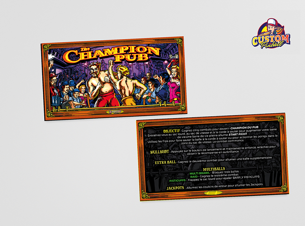 Rules cards Champion pub Custom Pinball