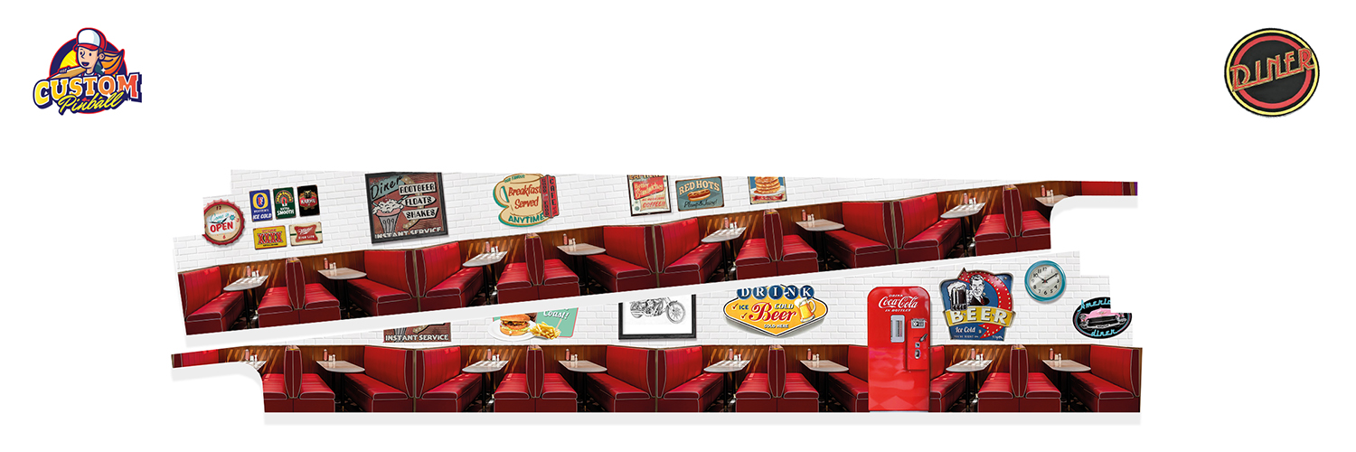 Side art Diner Custom Pinball