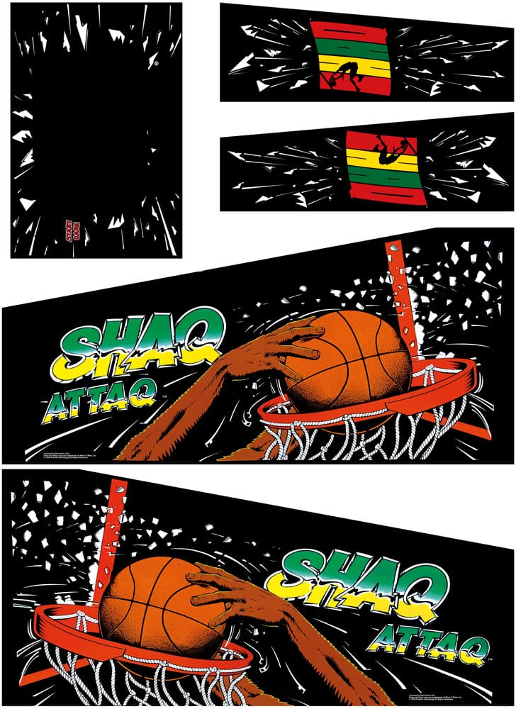 Shaq Attaq Cabinet Decals