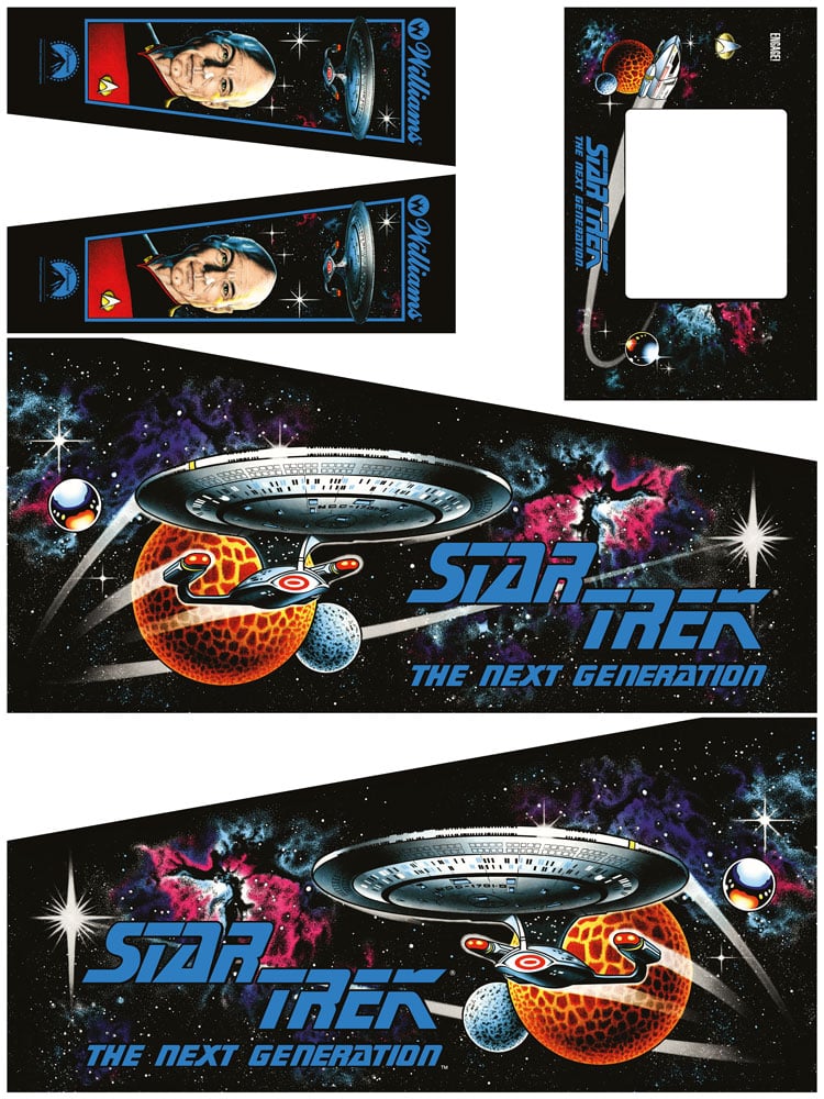 Star Trek the next generation Flipper Gehäuse Aufkleber