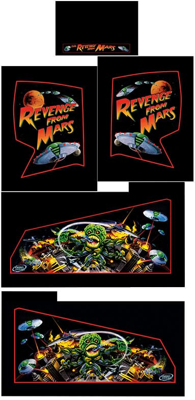 Revenge from mars Flipper Gehäuse Aufkleber