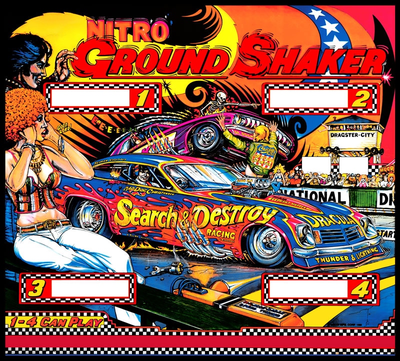 Backglass Plexi Nitro ground shaker