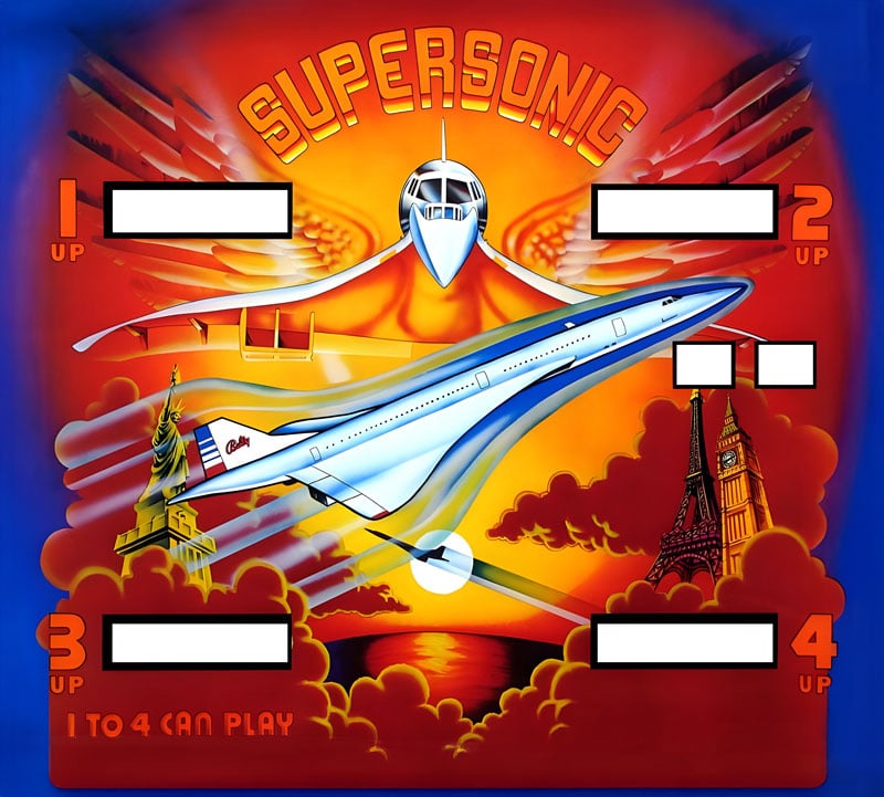 Backglass Plexi Supersonic