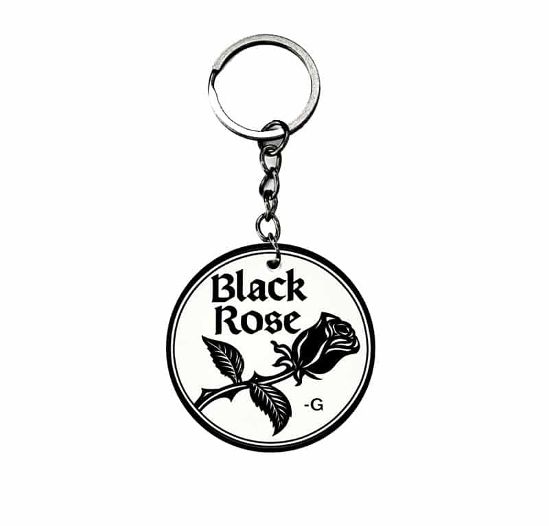 Portachiavi Black Rose