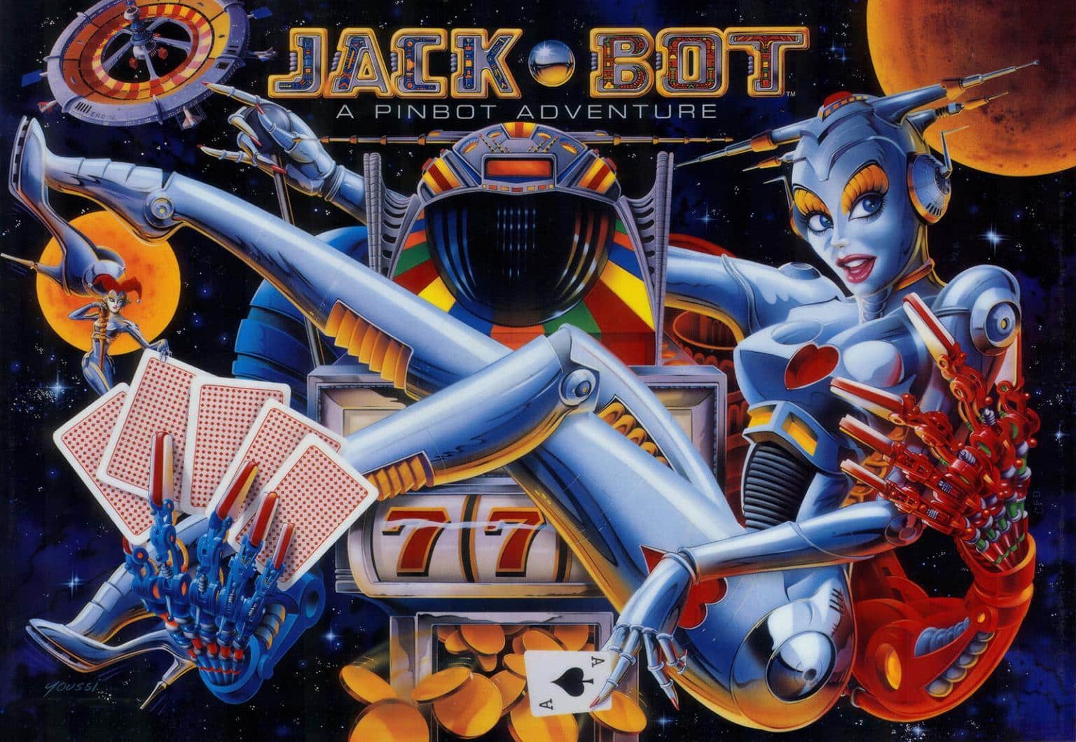 Pinball Translite Jackbot a Pinbot adventure – Backglass Replacement