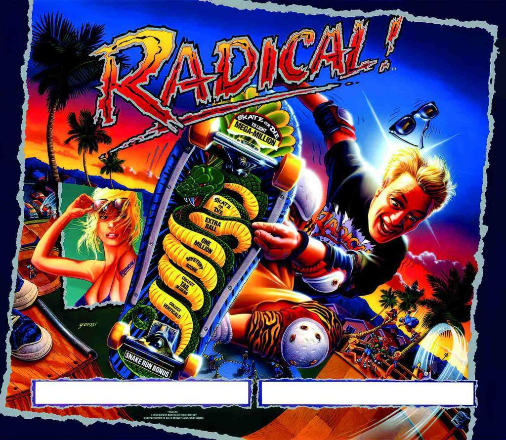 Translite Radical - Custom Pinball